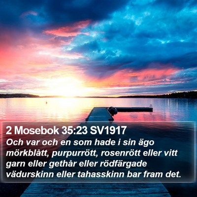 2 Mosebok 35:23 SV1917 Bible Verse Image