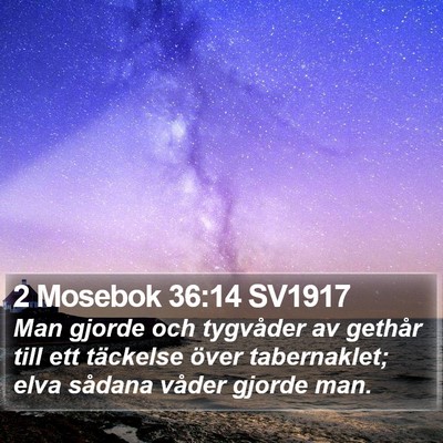 2 Mosebok 36:14 SV1917 Bible Verse Image