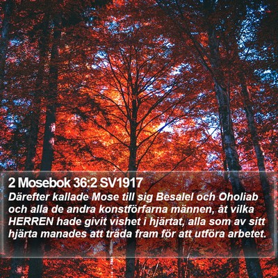 2 Mosebok 36:2 SV1917 Bible Verse Image