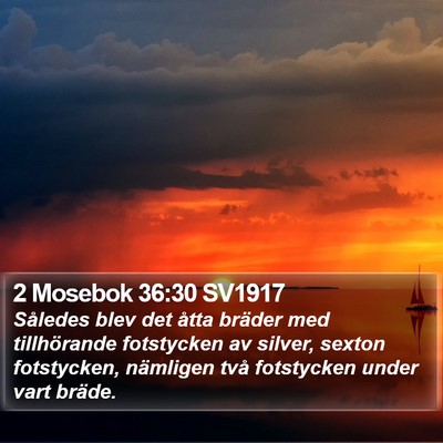 2 Mosebok 36:30 SV1917 Bible Verse Image