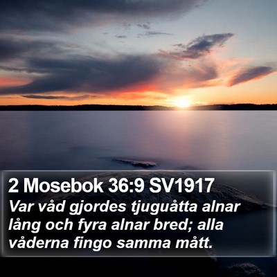 2 Mosebok 36:9 SV1917 Bible Verse Image