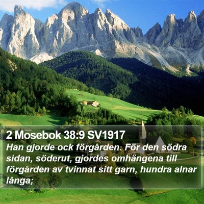 2 Mosebok 38:9 SV1917 Bible Verse Image