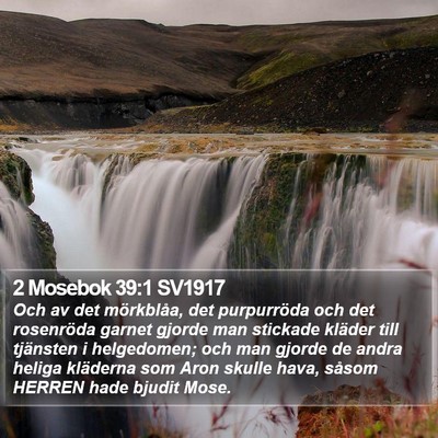 2 Mosebok 39:1 SV1917 Bible Verse Image