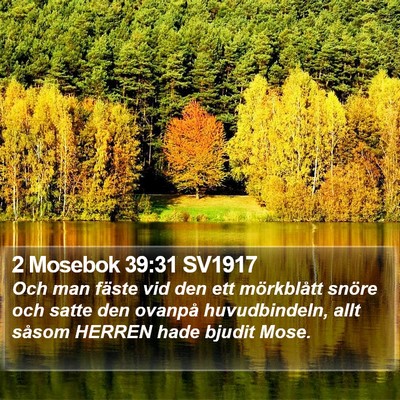 2 Mosebok 39:31 SV1917 Bible Verse Image