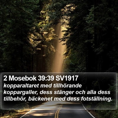 2 Mosebok 39:39 SV1917 Bible Verse Image