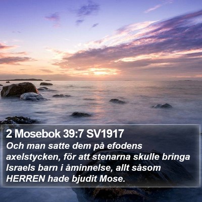 2 Mosebok 39:7 SV1917 Bible Verse Image