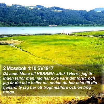 2 Mosebok 4:10 SV1917 Bible Verse Image