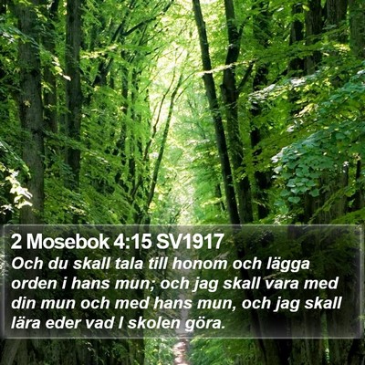 2 Mosebok 4:15 SV1917 Bible Verse Image