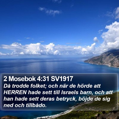 2 Mosebok 4:31 SV1917 Bible Verse Image