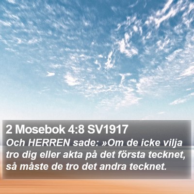 2 Mosebok 4:8 SV1917 Bible Verse Image