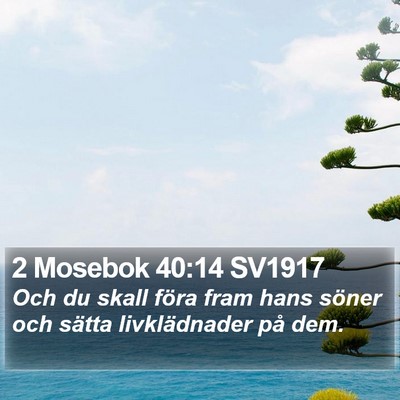 2 Mosebok 40:14 SV1917 Bible Verse Image