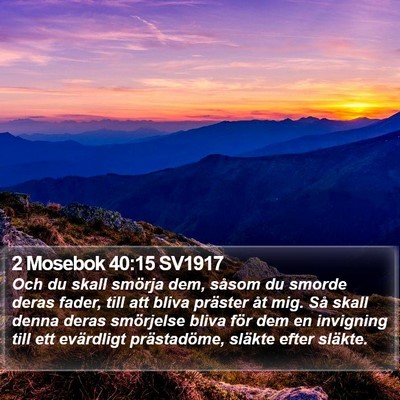 2 Mosebok 40:15 SV1917 Bible Verse Image