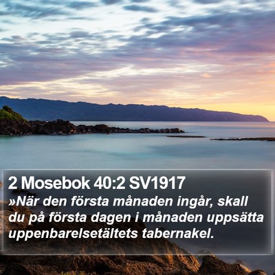 2 Mosebok 40:2 SV1917 Bible Verse Image