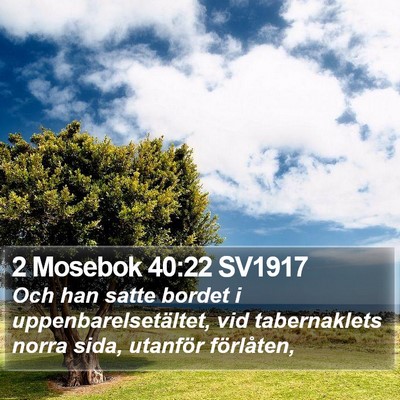 2 Mosebok 40:22 SV1917 Bible Verse Image