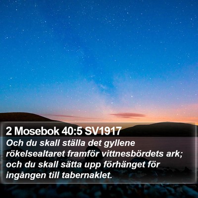 2 Mosebok 40:5 SV1917 Bible Verse Image