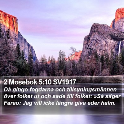 2 Mosebok 5:10 SV1917 Bible Verse Image