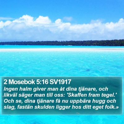 2 Mosebok 5:16 SV1917 Bible Verse Image