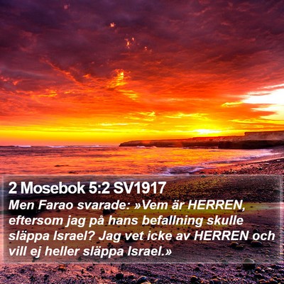 2 Mosebok 5:2 SV1917 Bible Verse Image