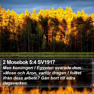 2 Mosebok 5:4 SV1917 Bible Verse Image