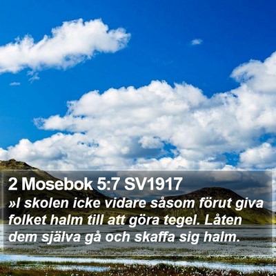 2 Mosebok 5:7 SV1917 Bible Verse Image