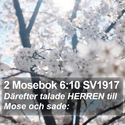 2 Mosebok 6:10 SV1917 Bible Verse Image