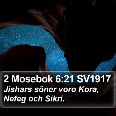 2 Mosebok 6:21 SV1917 Bible Verse Image