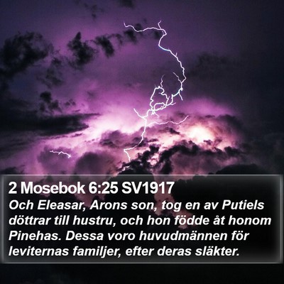 2 Mosebok 6:25 SV1917 Bible Verse Image
