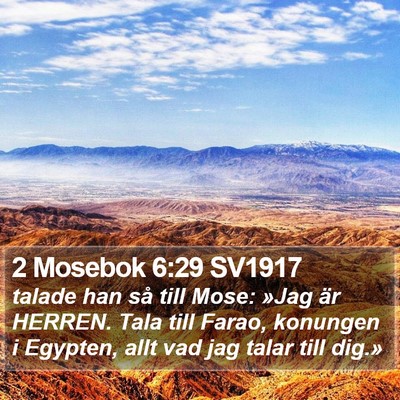 2 Mosebok 6:29 SV1917 Bible Verse Image