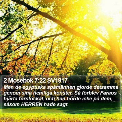 2 Mosebok 7:22 SV1917 Bible Verse Image