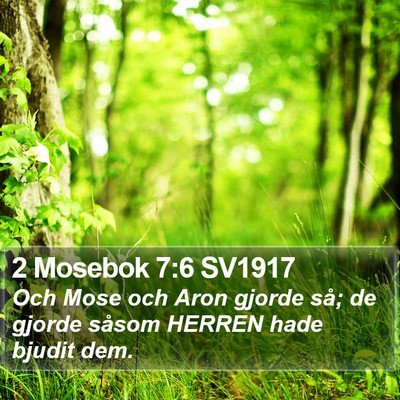 2 Mosebok 7:6 SV1917 Bible Verse Image