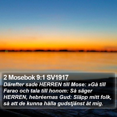 2 Mosebok 9:1 SV1917 Bible Verse Image
