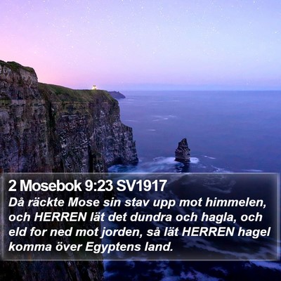 2 Mosebok 9:23 SV1917 Bible Verse Image