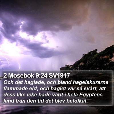 2 Mosebok 9:24 SV1917 Bible Verse Image