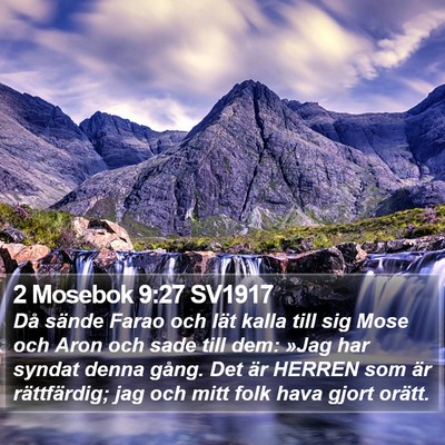 2 Mosebok 9:27 SV1917 Bible Verse Image