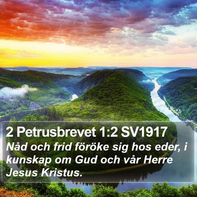 2 Petrusbrevet 1:2 SV1917 Bible Verse Image
