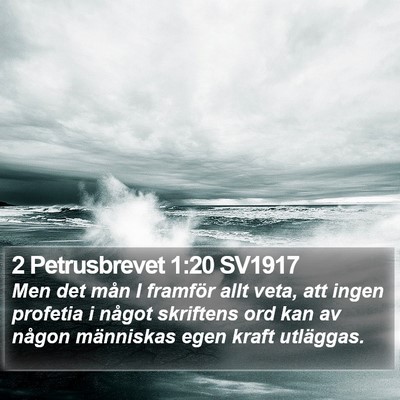2 Petrusbrevet 1:20 SV1917 Bible Verse Image