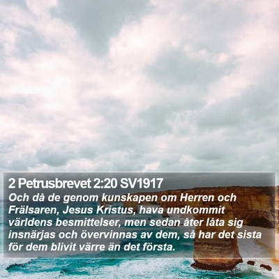 2 Petrusbrevet 2:20 SV1917 Bible Verse Image