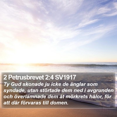 2 Petrusbrevet 2:4 SV1917 Bible Verse Image