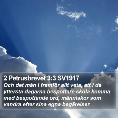 2 Petrusbrevet 3:3 SV1917 Bible Verse Image