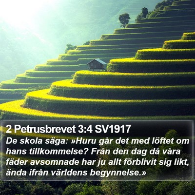 2 Petrusbrevet 3:4 SV1917 Bible Verse Image