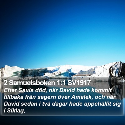 2 Samuelsboken 1:1 SV1917 Bible Verse Image