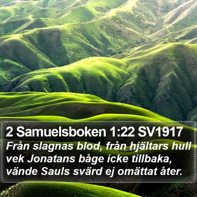 2 Samuelsboken 1:22 SV1917 Bible Verse Image