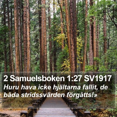 2 Samuelsboken 1:27 SV1917 Bible Verse Image