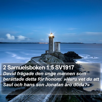 2 Samuelsboken 1:5 SV1917 Bible Verse Image
