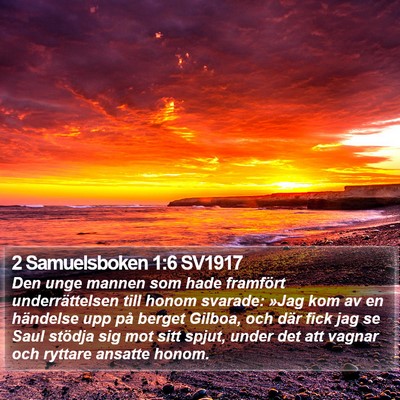 2 Samuelsboken 1:6 SV1917 Bible Verse Image