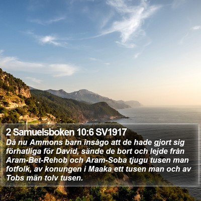 2 Samuelsboken 10:6 SV1917 Bible Verse Image
