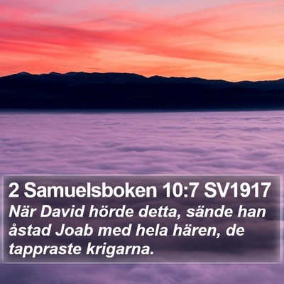 2 Samuelsboken 10:7 SV1917 Bible Verse Image