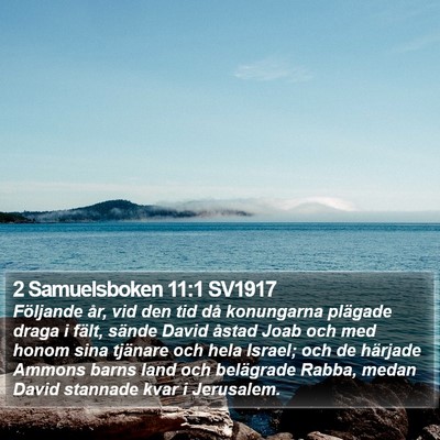 2 Samuelsboken 11:1 SV1917 Bible Verse Image