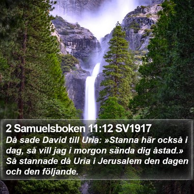 2 Samuelsboken 11:12 SV1917 Bible Verse Image