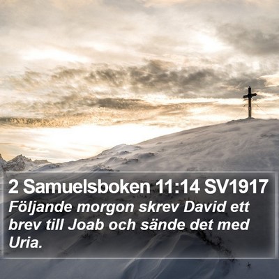2 Samuelsboken 11:14 SV1917 Bible Verse Image